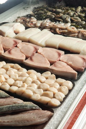 Assortment of Fish at Nelson's Meat  Fish