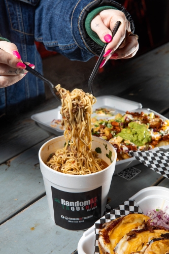 Birria Ramen at Random AF Taqueria Food Truck in Phoenix AZ