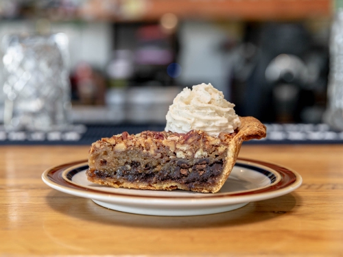 Bourbon Salted Chocolate Pecan Pie at Welcome Diner in Phoenix, AZ