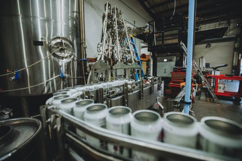 Canning line at Dragoon Brewing Co. 