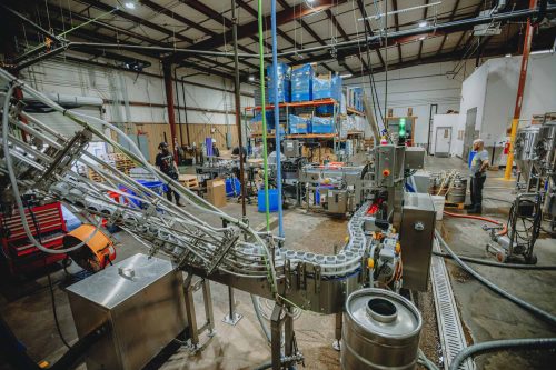 Canning line at Dragoon Brewing Co.