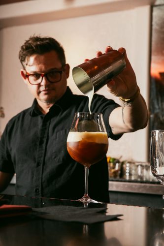 Chris Carr making Anti Espresso Martini at Hai Noon