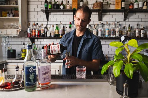 Cocktail Making at Restaurant Progress