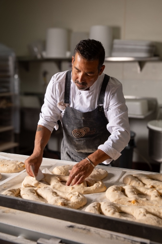 Don Guerra Making Bread at Barrio Bread 12