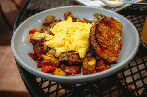 Eggs, Toast,  Potatoes at Café a la C'Art