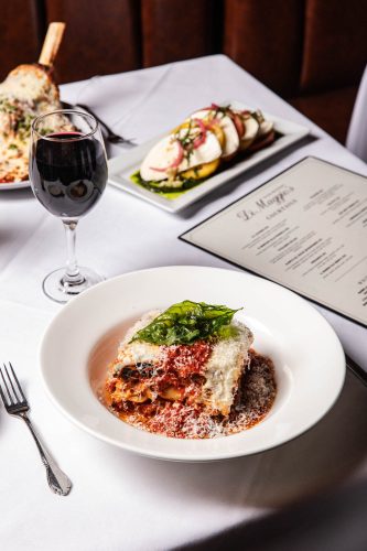 Famous House Made Lasagna at DiMaggio's Italian Restaurant