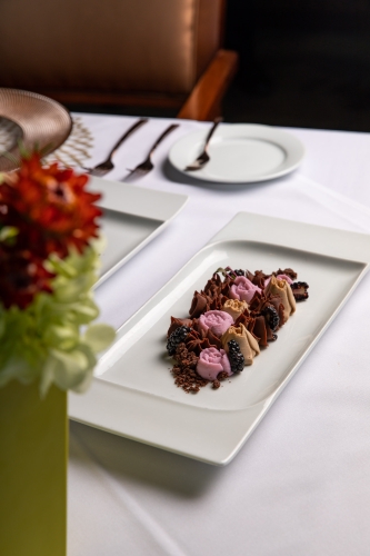 Milk Chocolate and Lavendar Panna Cotta Duo at We Ko Pa Resort and Casino ALT