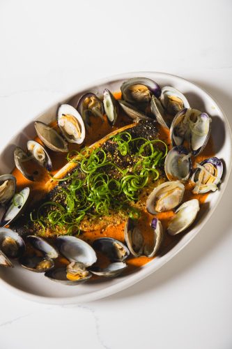 Mussels  Fish at Restaurant Progress