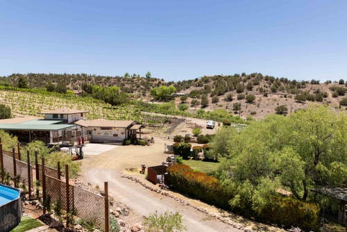 Overlooking the Javelina Leap Vineyards Tasting Room  