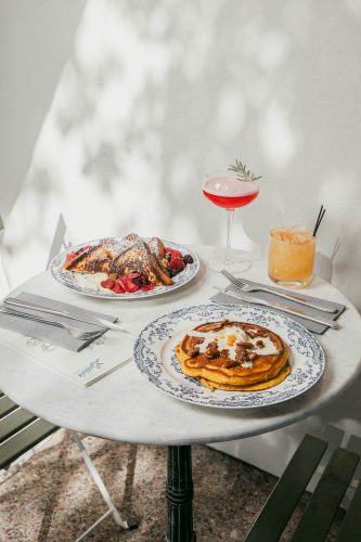 Overnight French Toast  Sweet Potato Pancakes with Cocktails at Lydia's Kitchen & Market