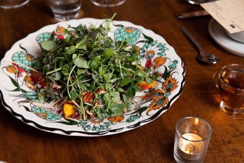 Peach and Walnut Salad at a private dinner at Creekside Inn Sedona