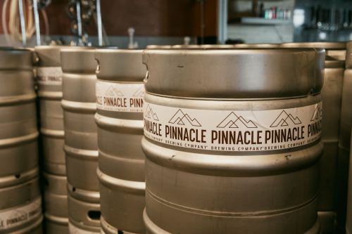 kegs at pinnacle brewing company