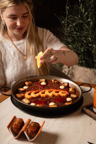 paella at teleferic barcelona