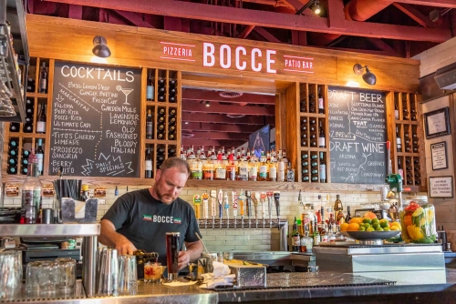 the bar at Pizzeria Bocce