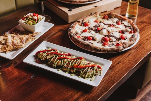 zucchini cakes at lamp pizzeria